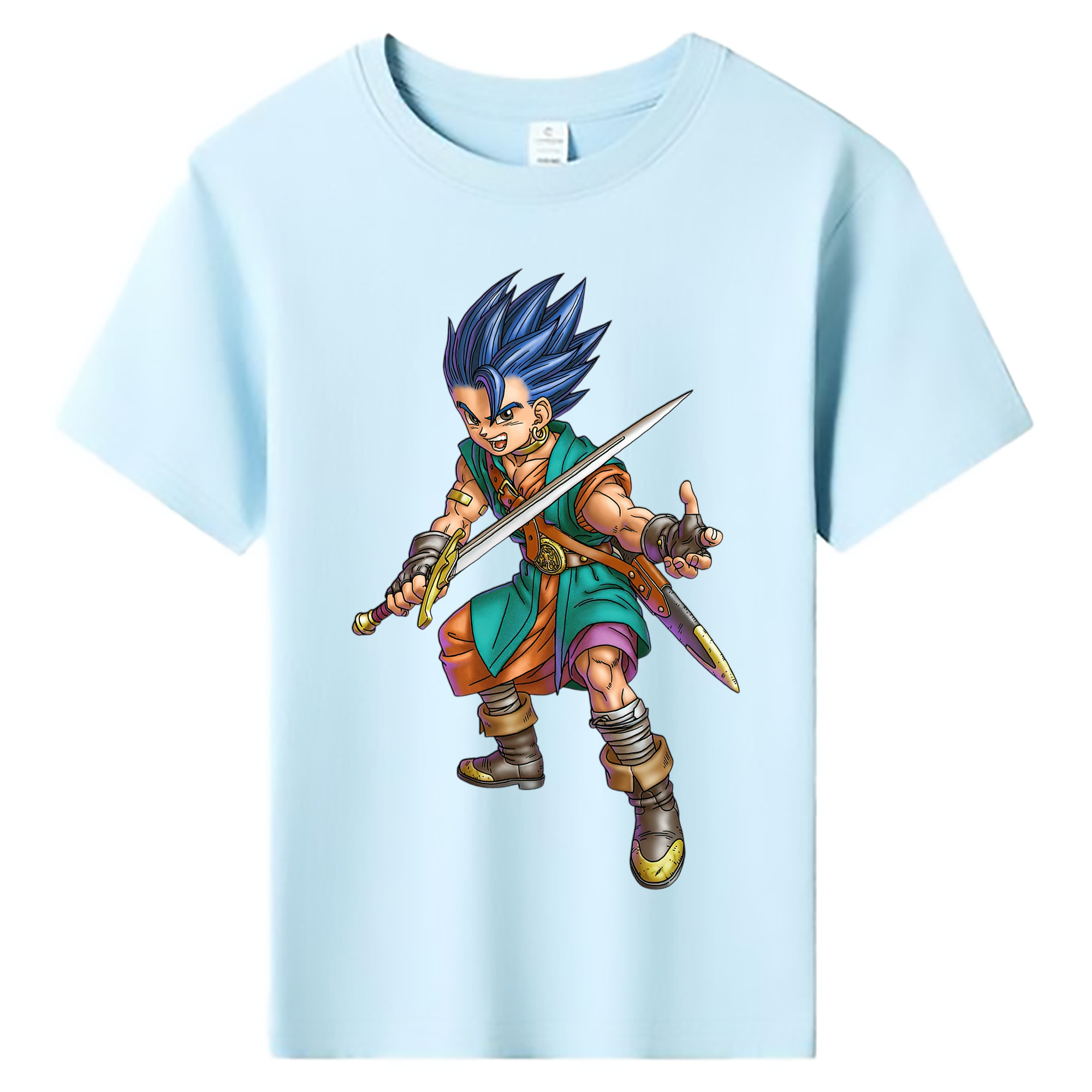 （画像用） ドラゴンクエスト Doragon Kuesuto Dragon Quest 綿100％キッズTシャツ（フロントプリント）